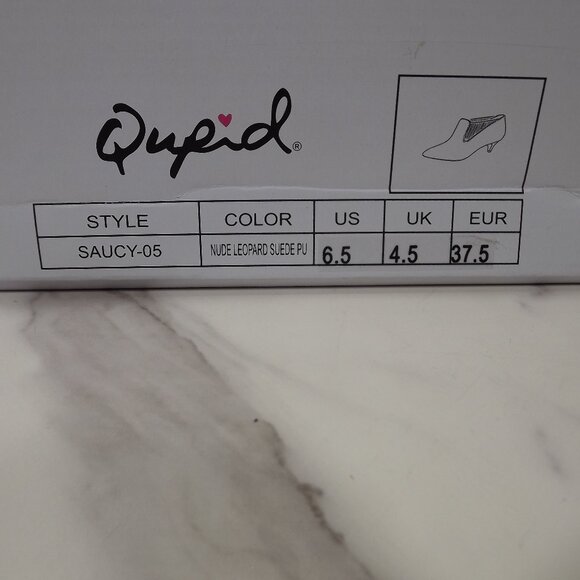 Qupid Saucy-05 Nude Leopard Suede Heels – Size 10 – NW0T - Picture 2 of 4